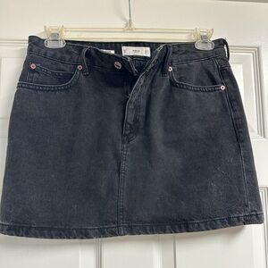 MNG Mango Black Denim Jean Mini Skirt - Women’s Size Medium